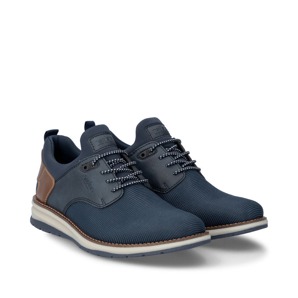 Rieker 14750 Men's Lace Up Shoe in Navy