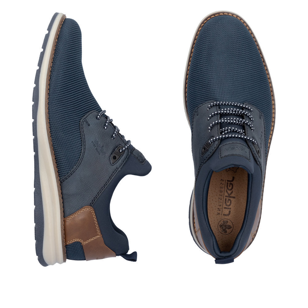Rieker 14750 Men's Lace Up Shoe in Navy