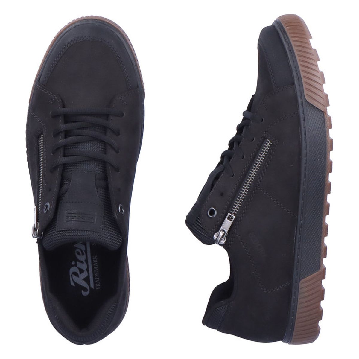 Rieker 18910 Men's Zip Shoe in Black