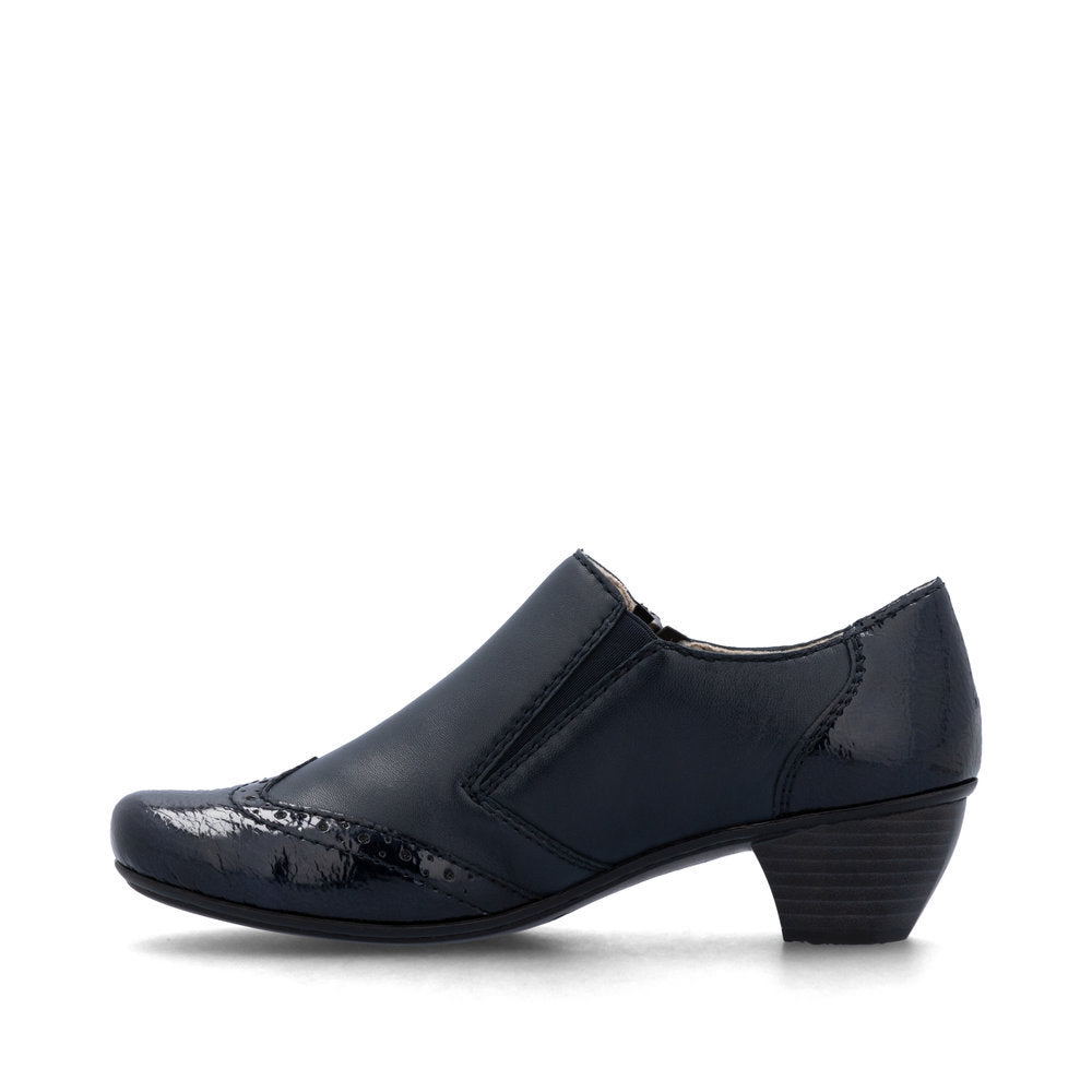 Rieker 41757 Women's Dress Block Heel in Blue