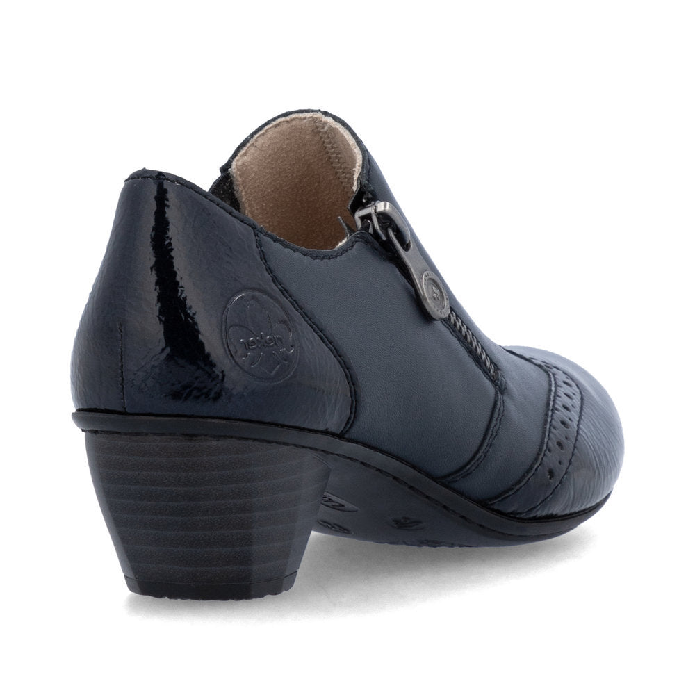 Rieker 41757 Women's Dress Block Heel in Blue