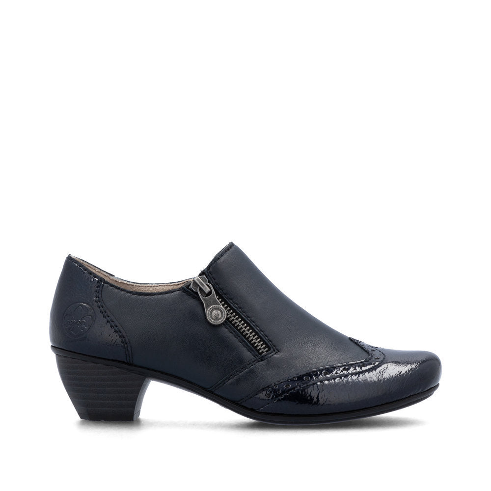 Rieker 41757 Women's Dress Block Heel in Blue