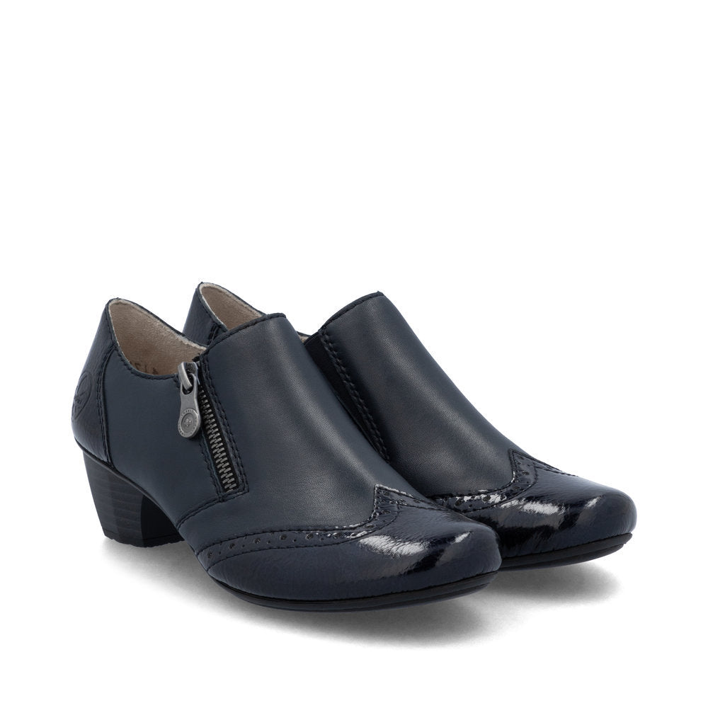 Rieker 41757 Women's Dress Block Heel in Blue