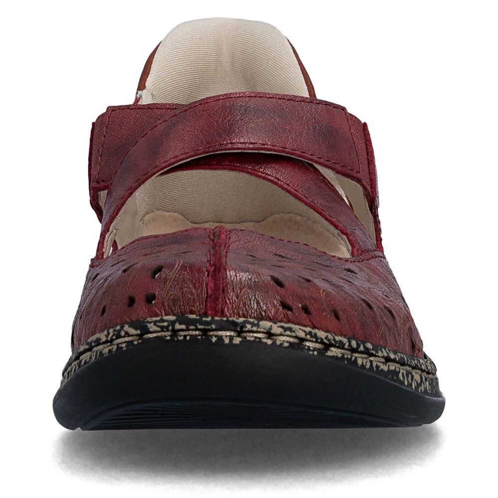 Rieker 46352 Women's Real Leather Ready To Go Shoes in Red