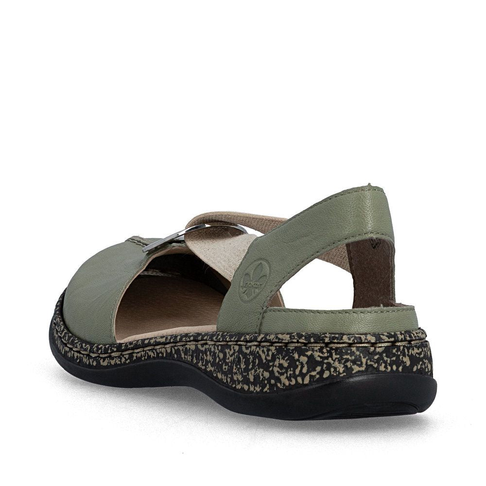 Rieker 46361 Women's Real Leather Shoes in Green