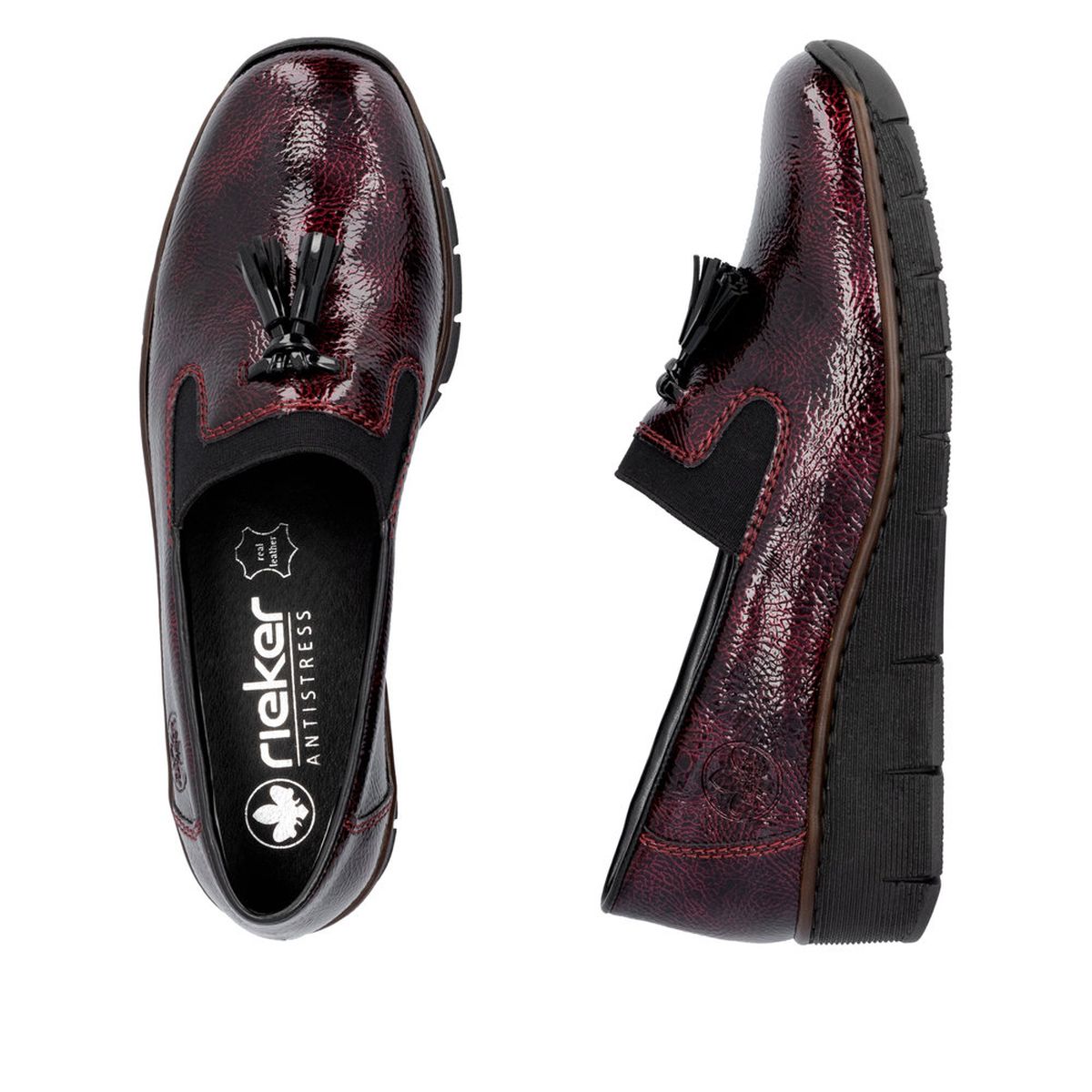 Rieker 53751 Women's Penny Loafer in Red