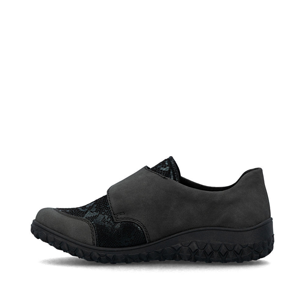Rieker 59552 Women's Strap Shoe in Grey