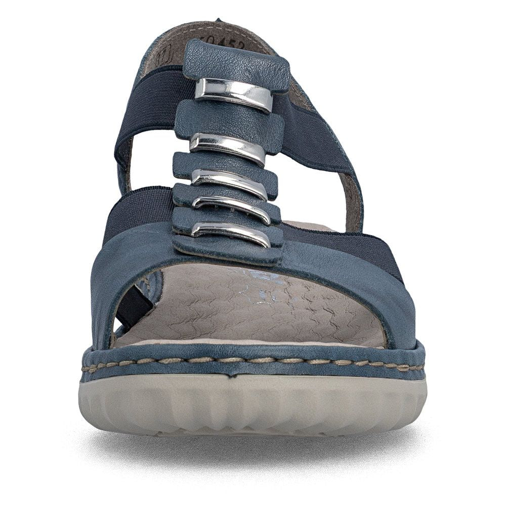 Rieker 60452 Women's Real Leather Sandals in Blue