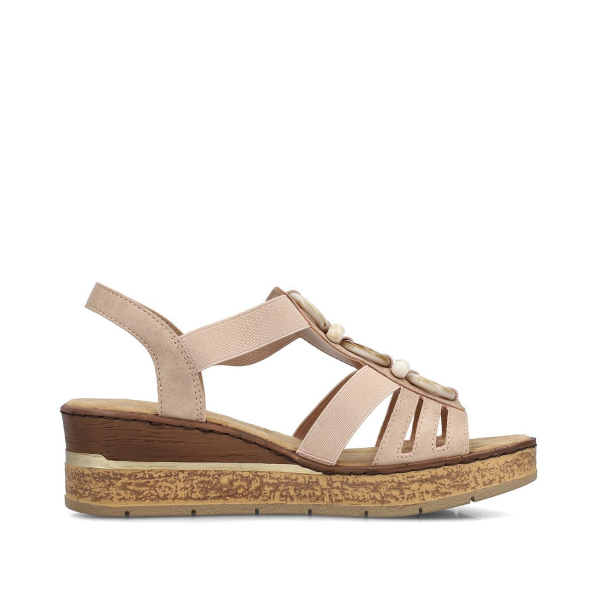 Rieker 63778 Morelia Altrosa Wedge Sandal