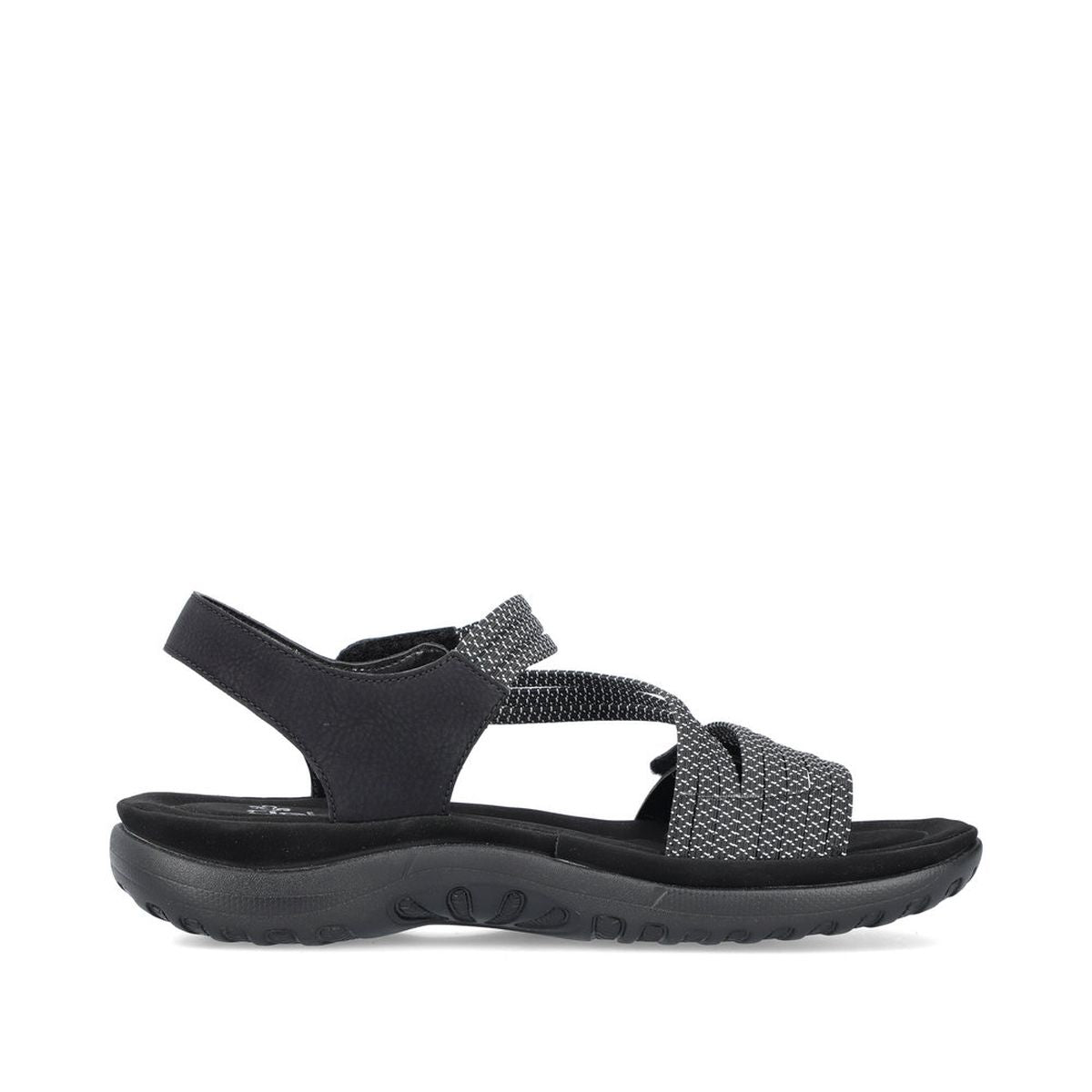 Rieker 64870 Women's Velcro Strap Sandals – Black