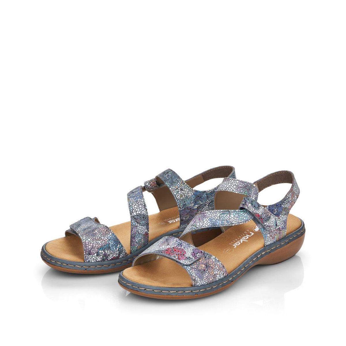 Rieker 659C7-90 Adria-Multi Leather Sandals – Women’s Wedge Comfort