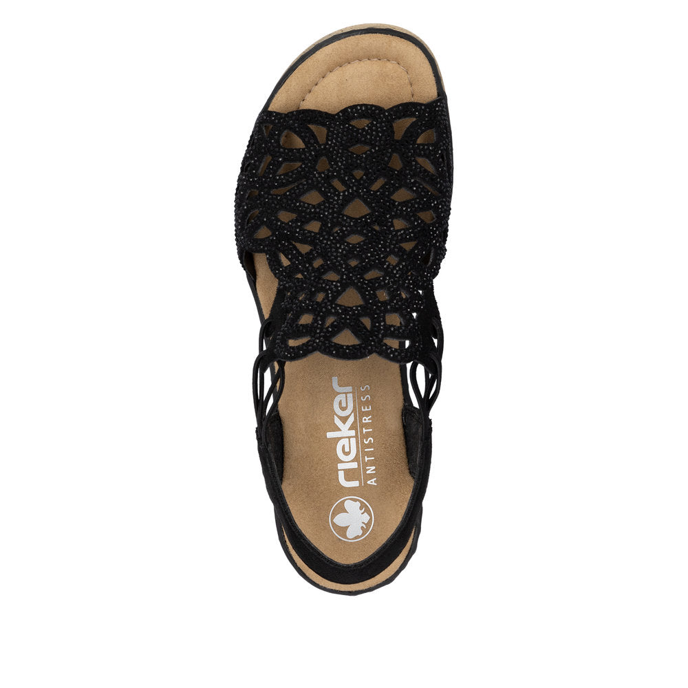 Rieker 67465 Women's Sandals in Black