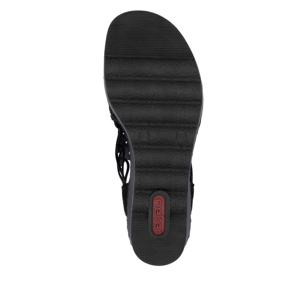 Rieker 67465 Women's Sandals in Black