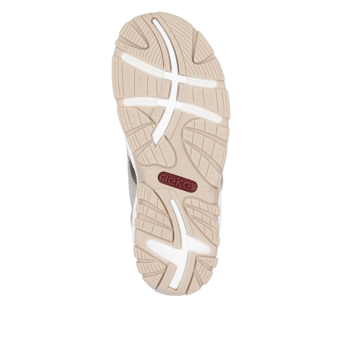 Rieker 68895-64 Women’s Knit Sandals in Stone – Lightweight Summer Comfort
