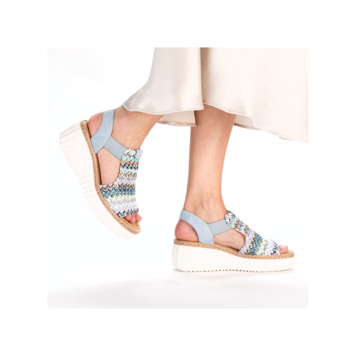 69172 Mesh Wedge Sandals