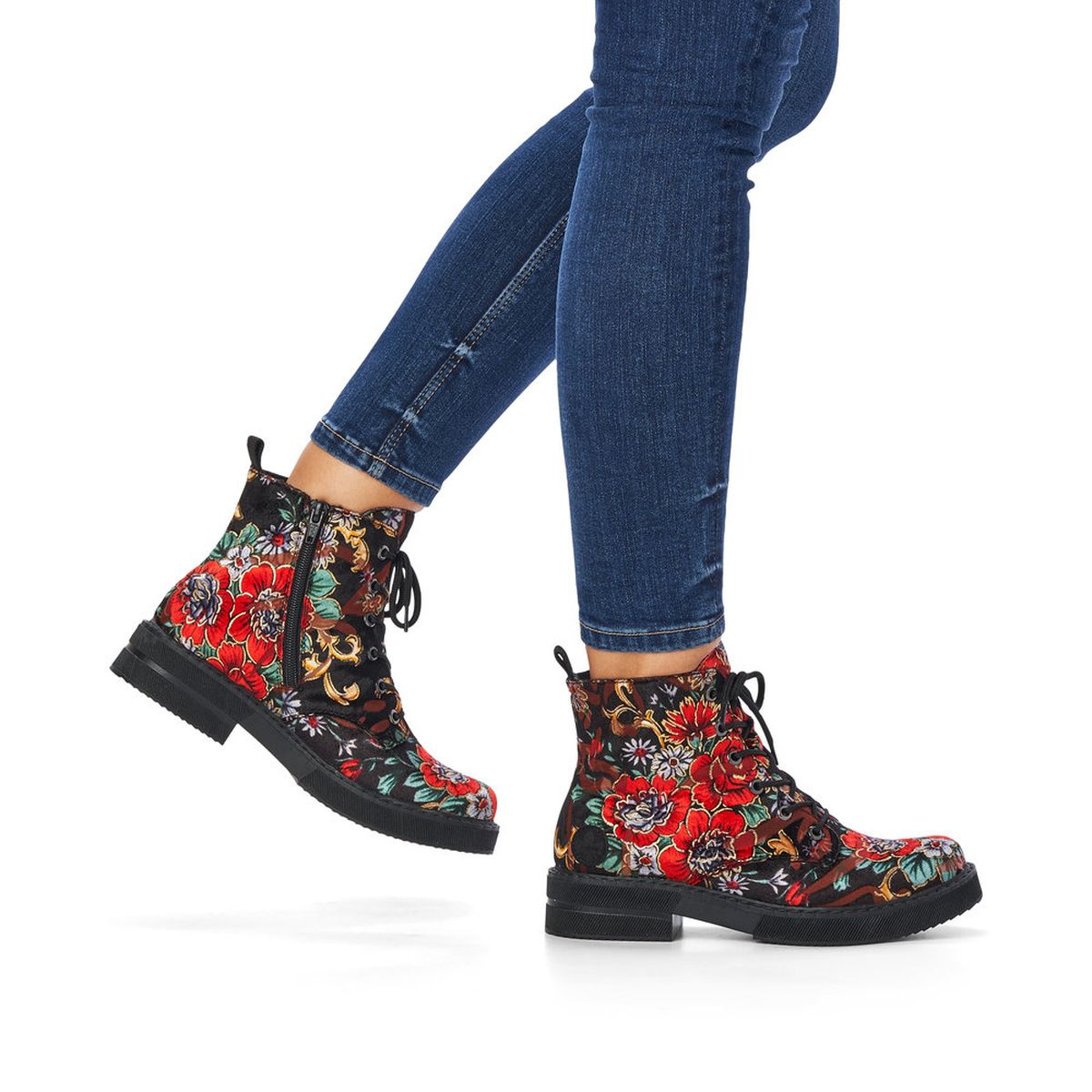 Rieker 72010 Biker Boot in Floral