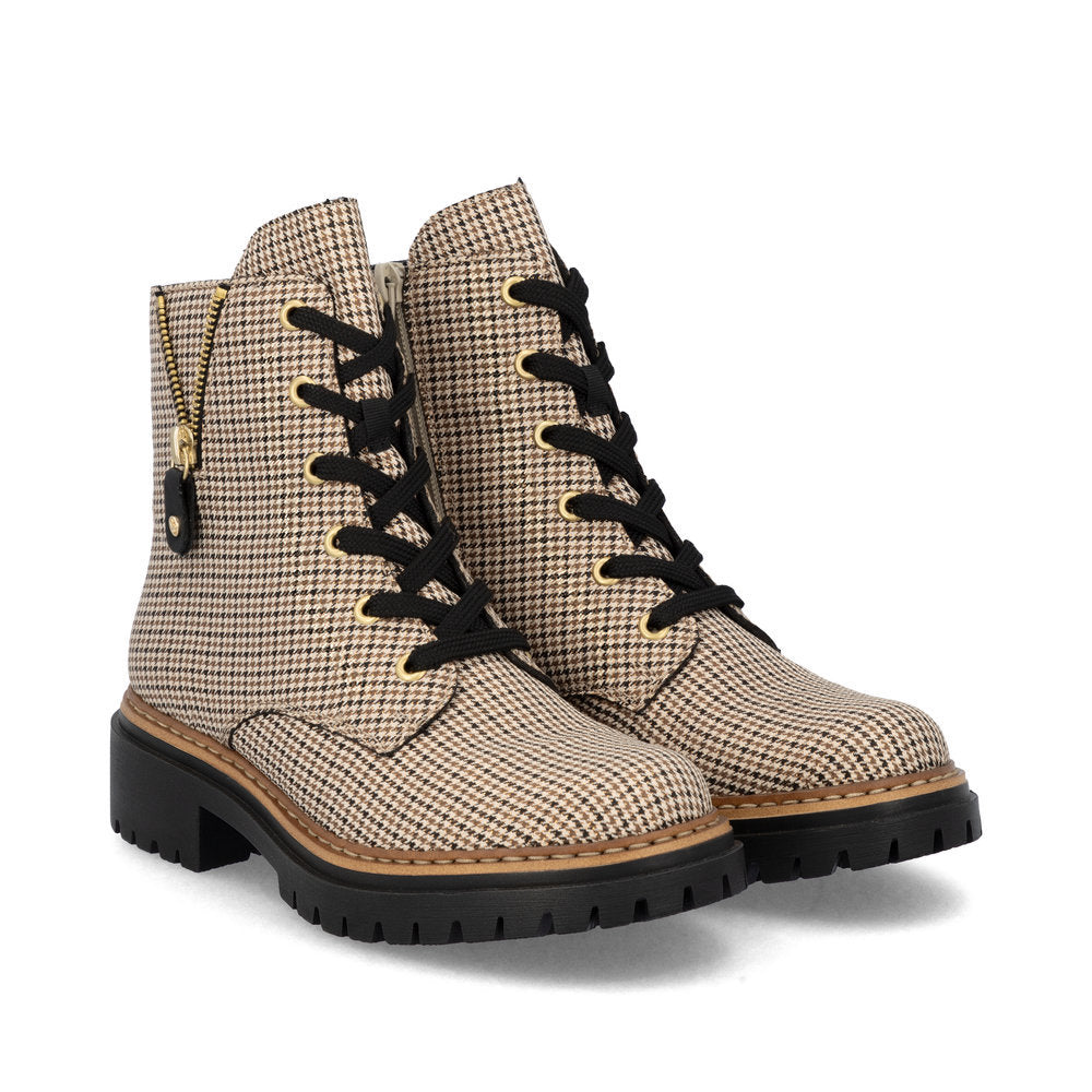 Rieker 72617 Biker Boot in Beige