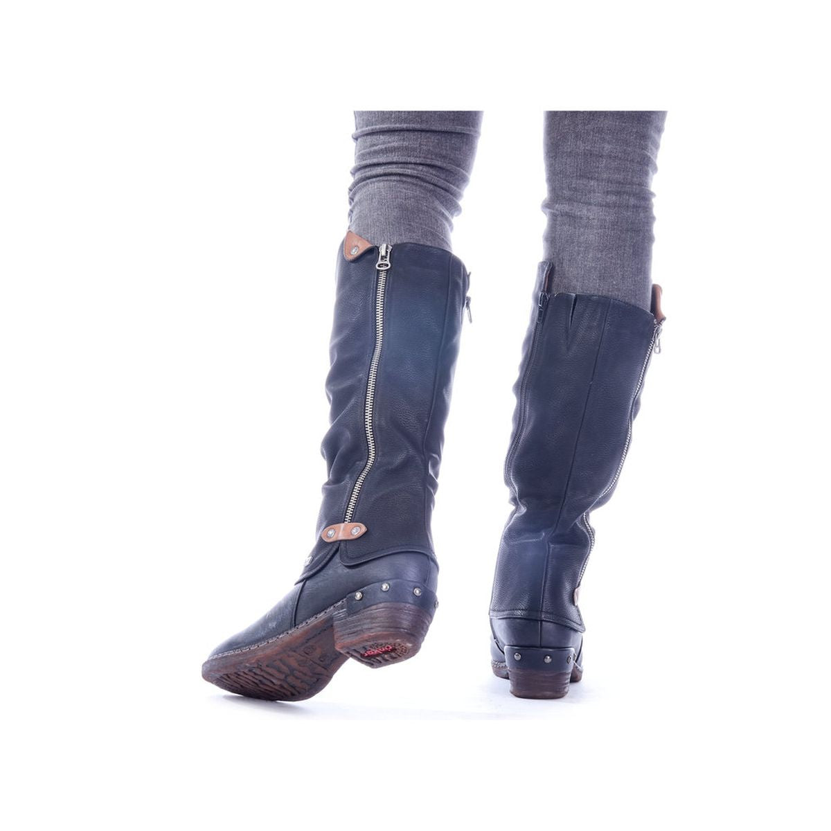 93655 Zipper High Boots