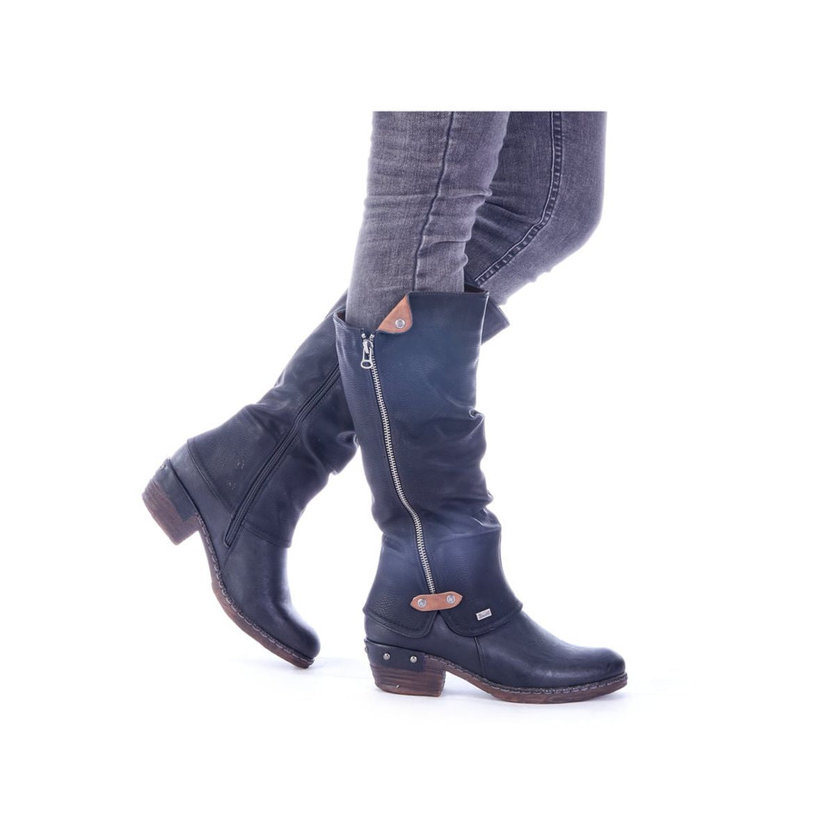 93655 Zipper High Boots