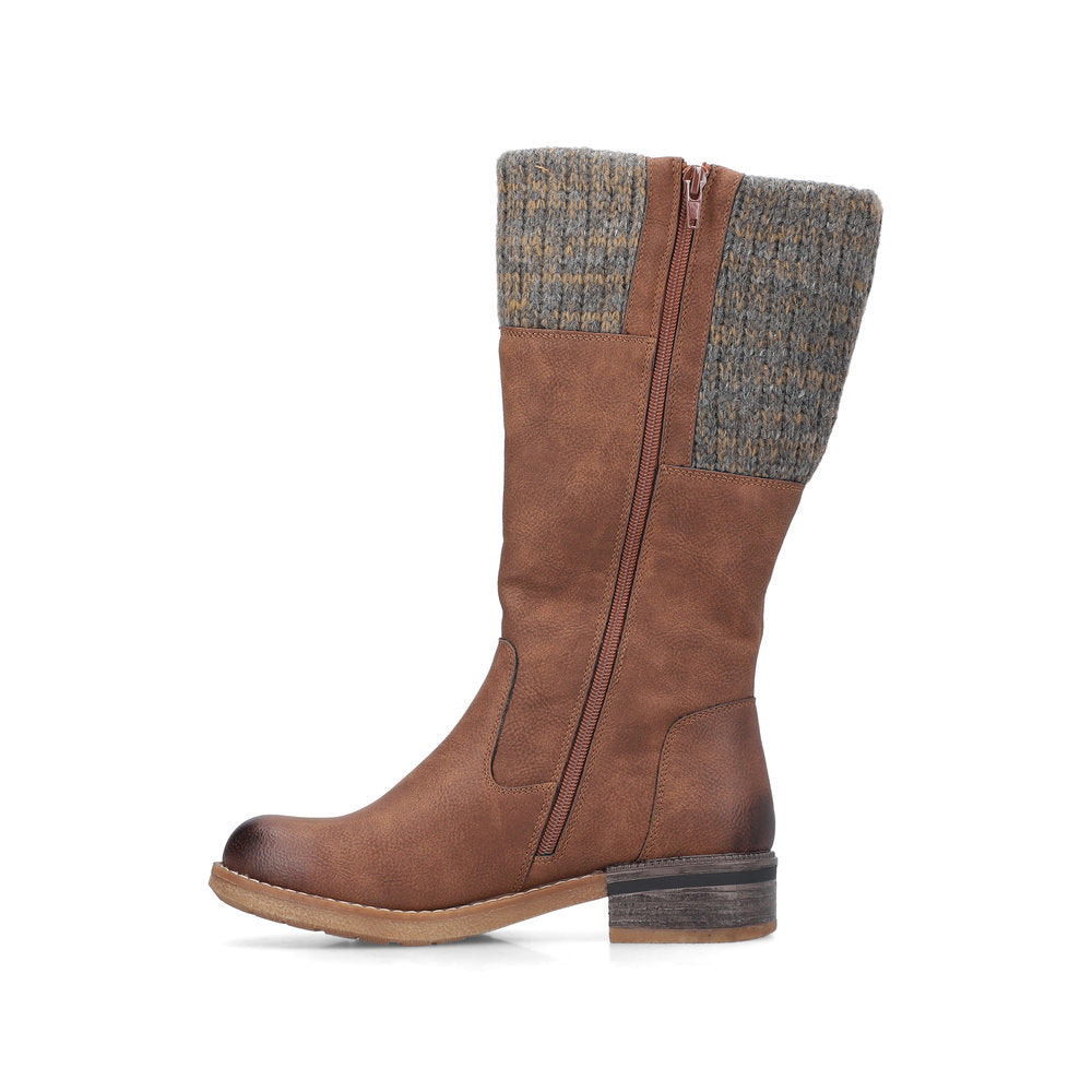 Rieker 94692 RiekerTex Waterproof High Boot in Brown