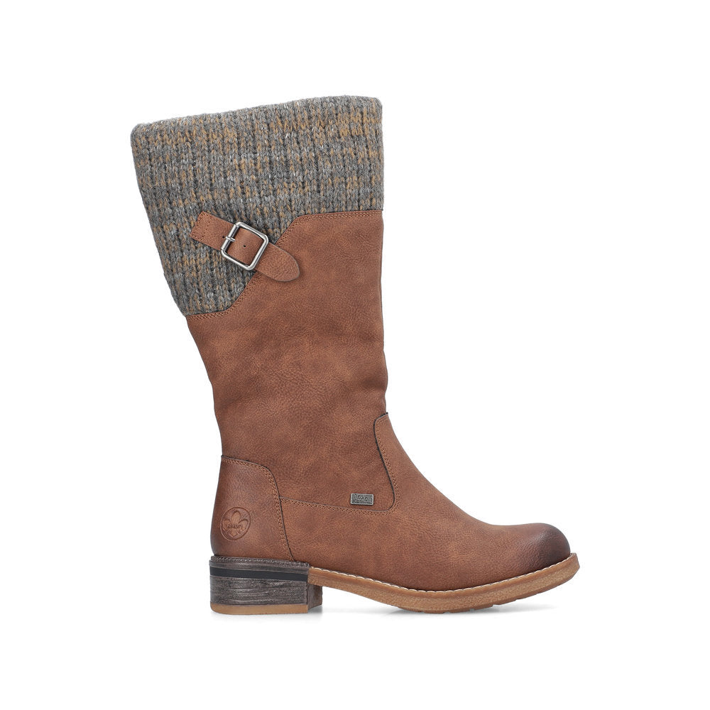 Rieker 94692 RiekerTex Waterproof High Boot in Brown