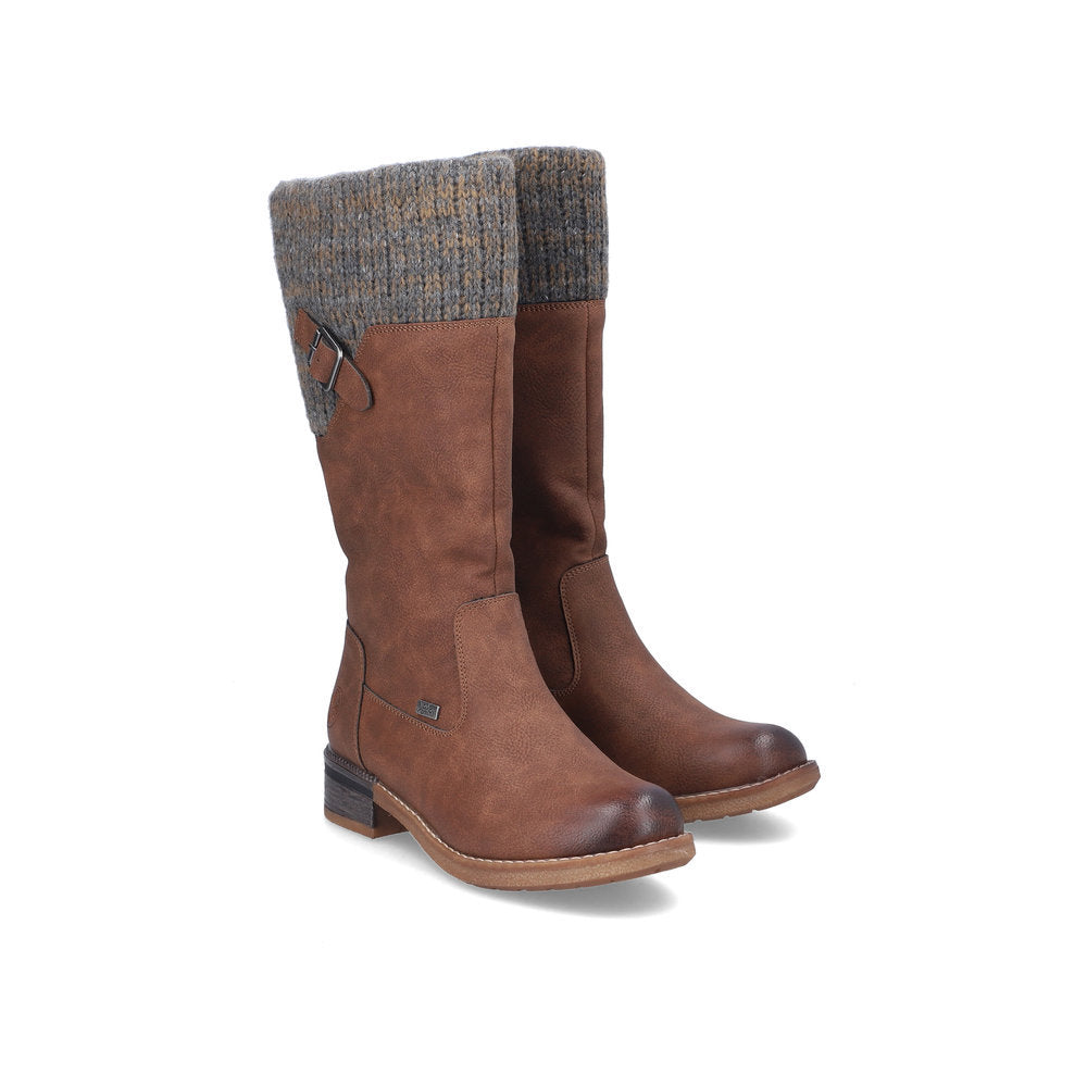 Rieker 94692 RiekerTex Waterproof High Boot in Brown