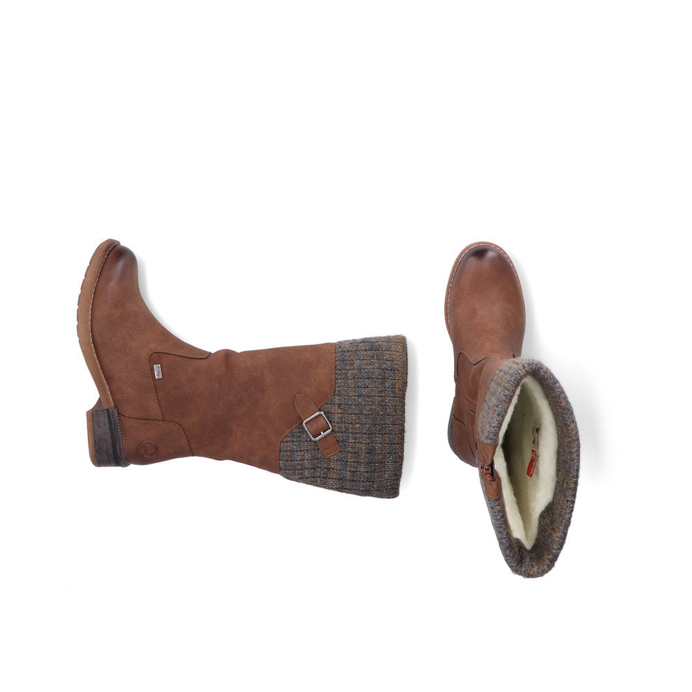 Rieker 94692 RiekerTex Waterproof High Boot in Brown