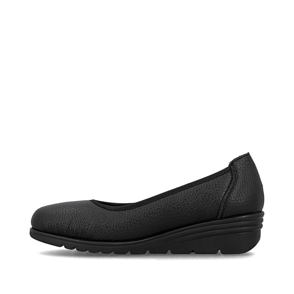 Rieker L5360 Dress Slip On Ballerina in Black