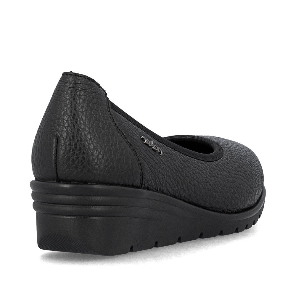 Rieker L5360 Dress Slip On Ballerina in Black