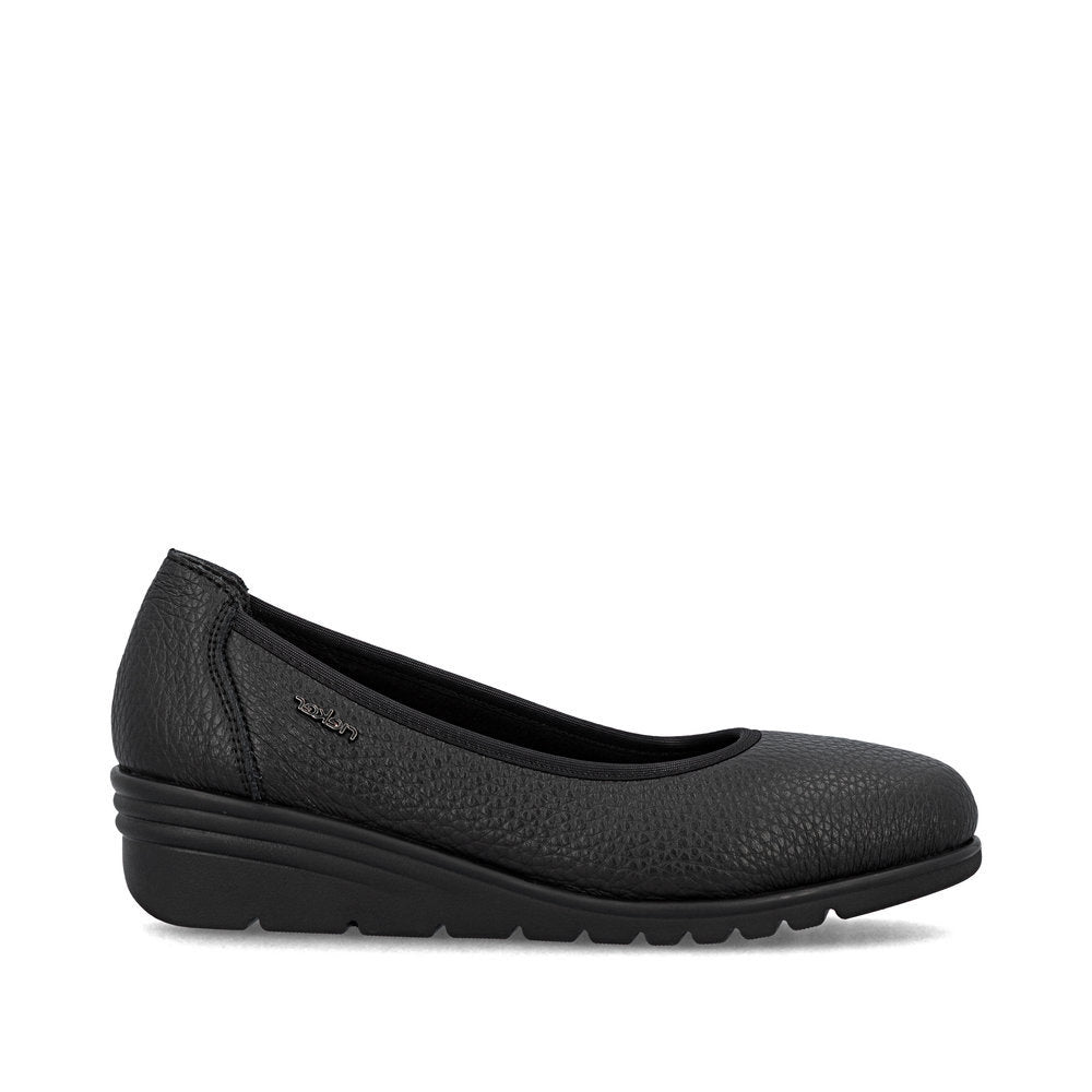 Rieker L5360 Dress Slip On Ballerina in Black