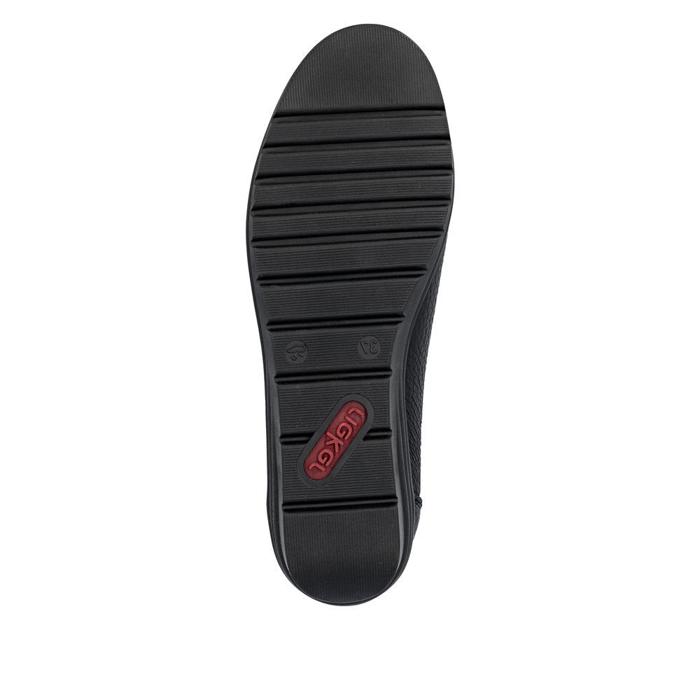Rieker L5360 Dress Slip On Ballerina in Black