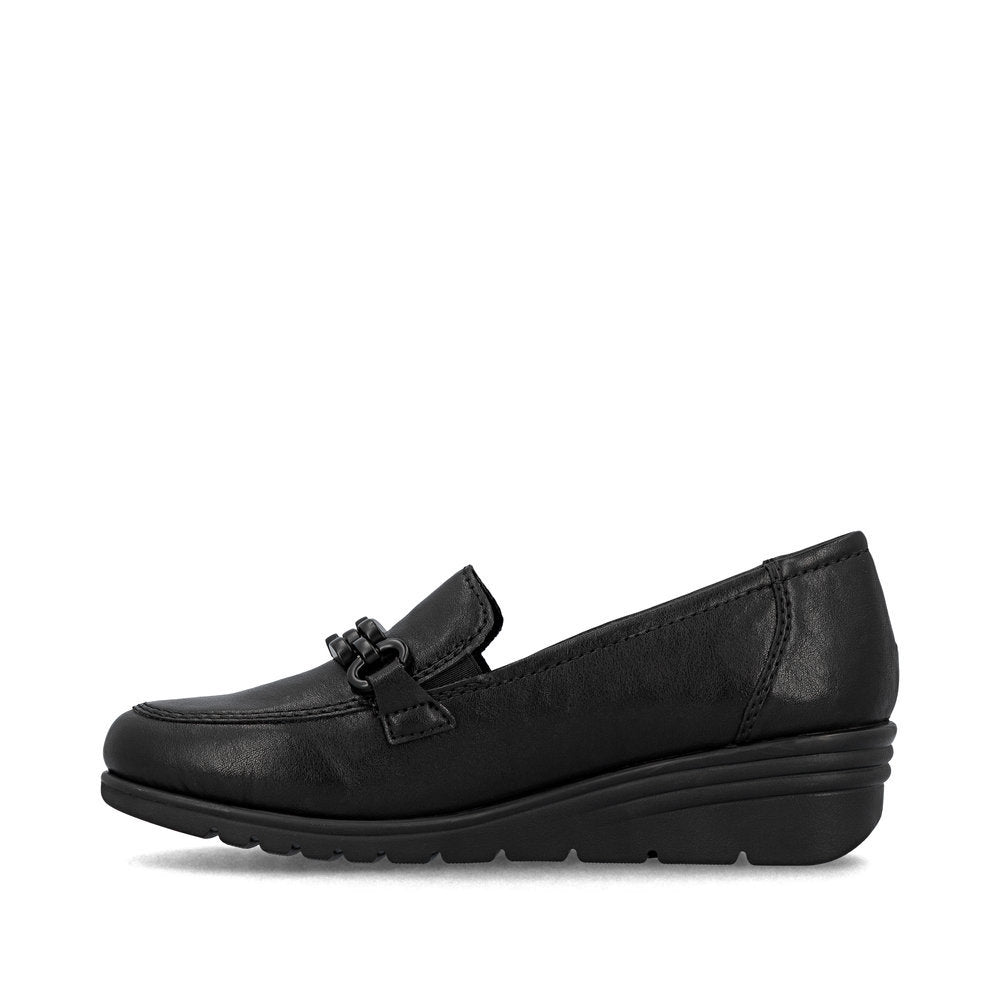 Rieker L5361 Dress Slip On Loafer in Black