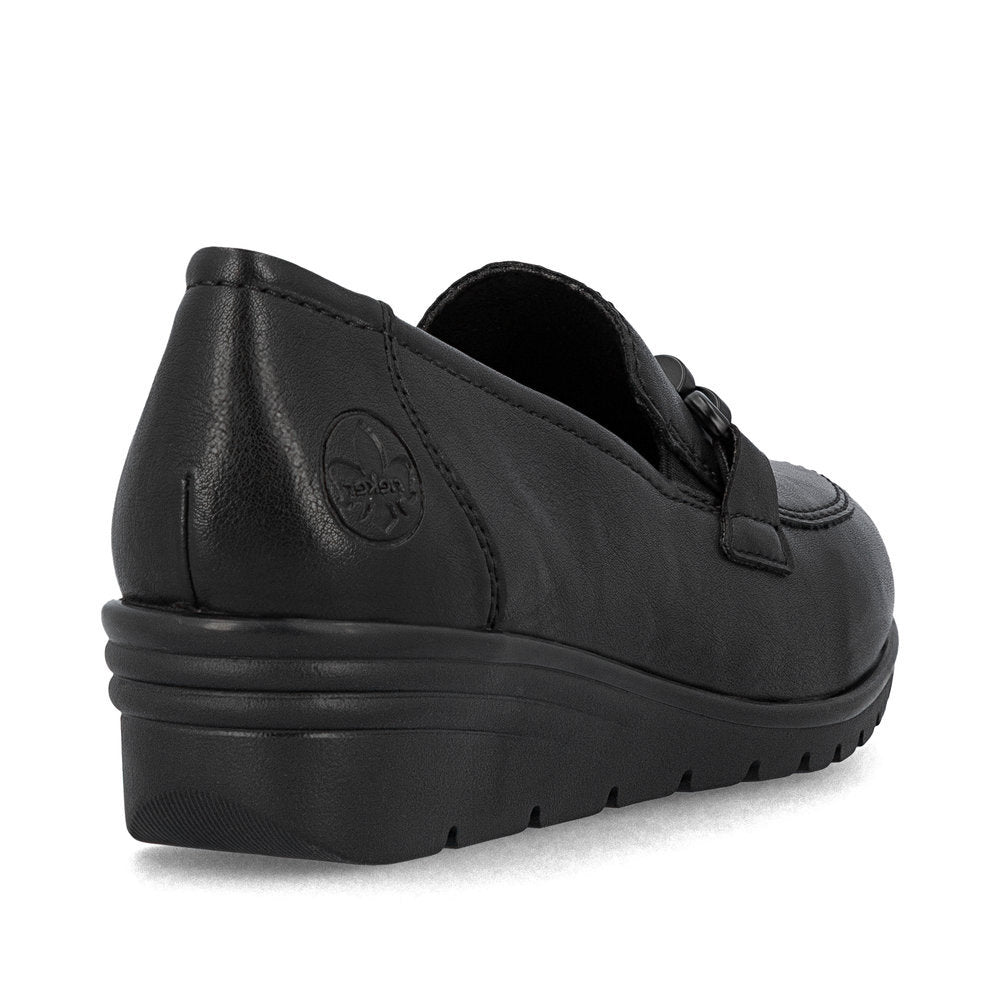 Rieker L5361 Dress Slip On Loafer in Black
