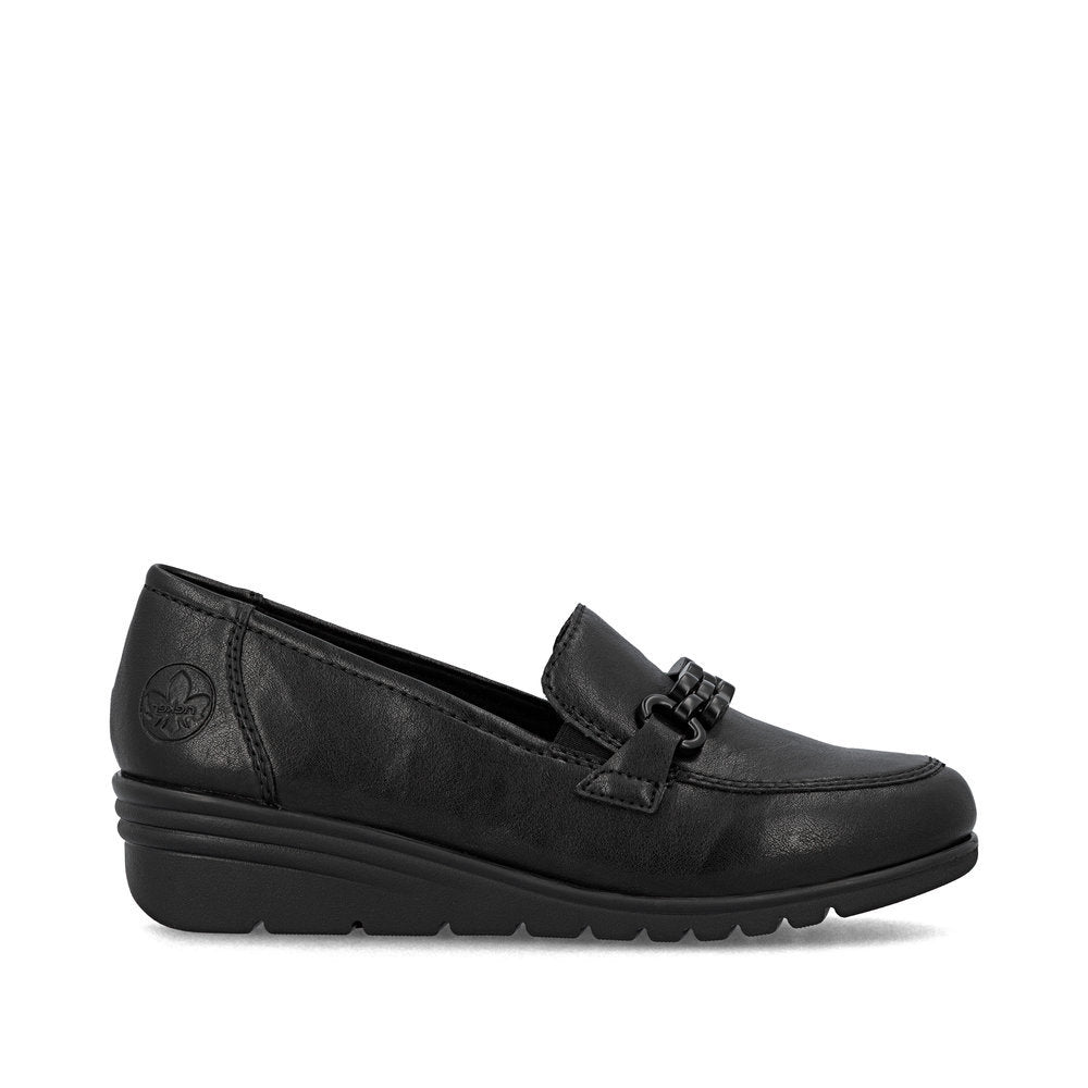 Rieker L5361 Dress Slip On Loafer in Black