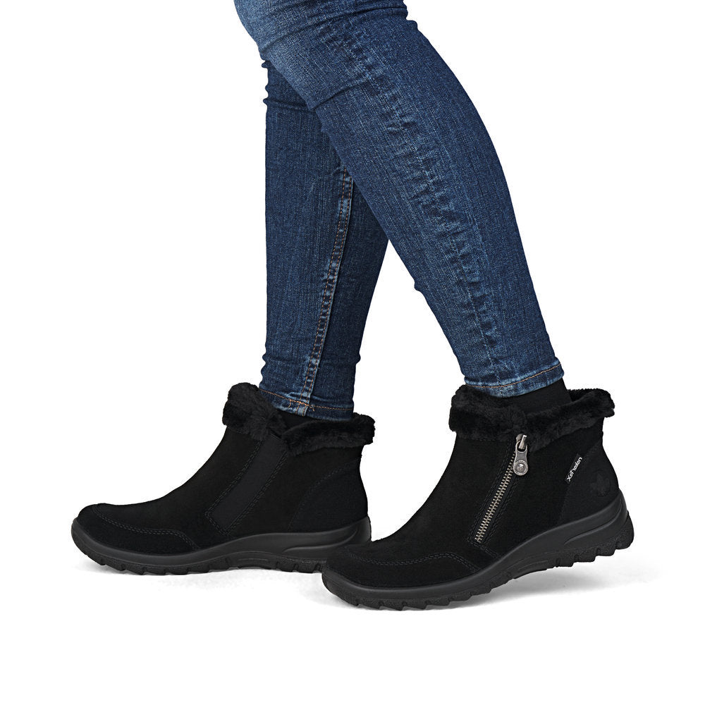 Rieker L7188 Ready to Go Ankle Boots in Black