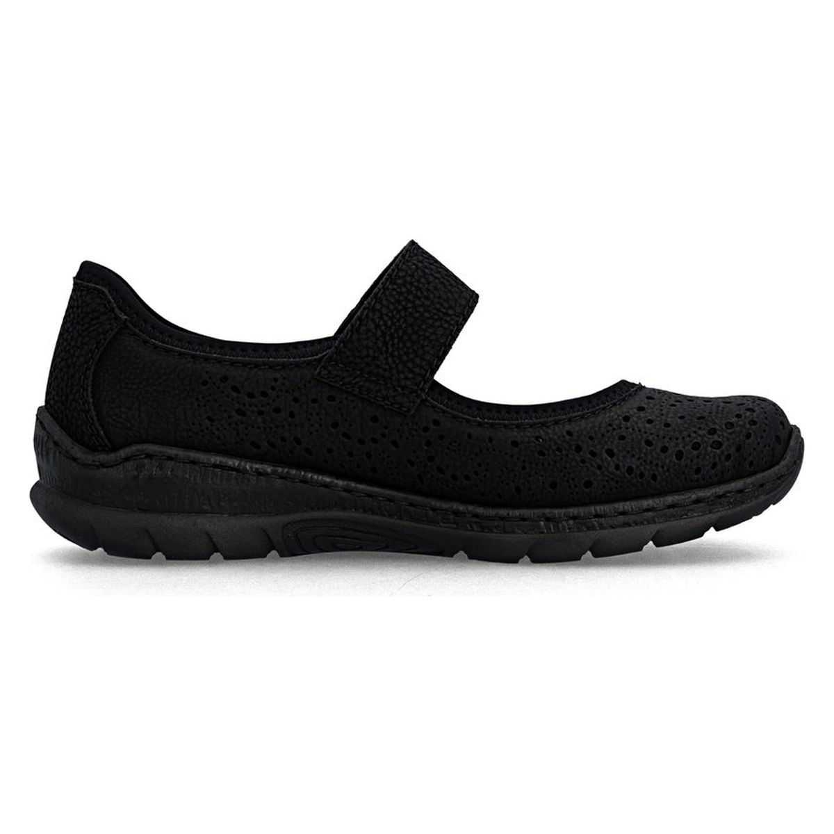 Rieker N4299 Mary Jane Casual Shoe in Black