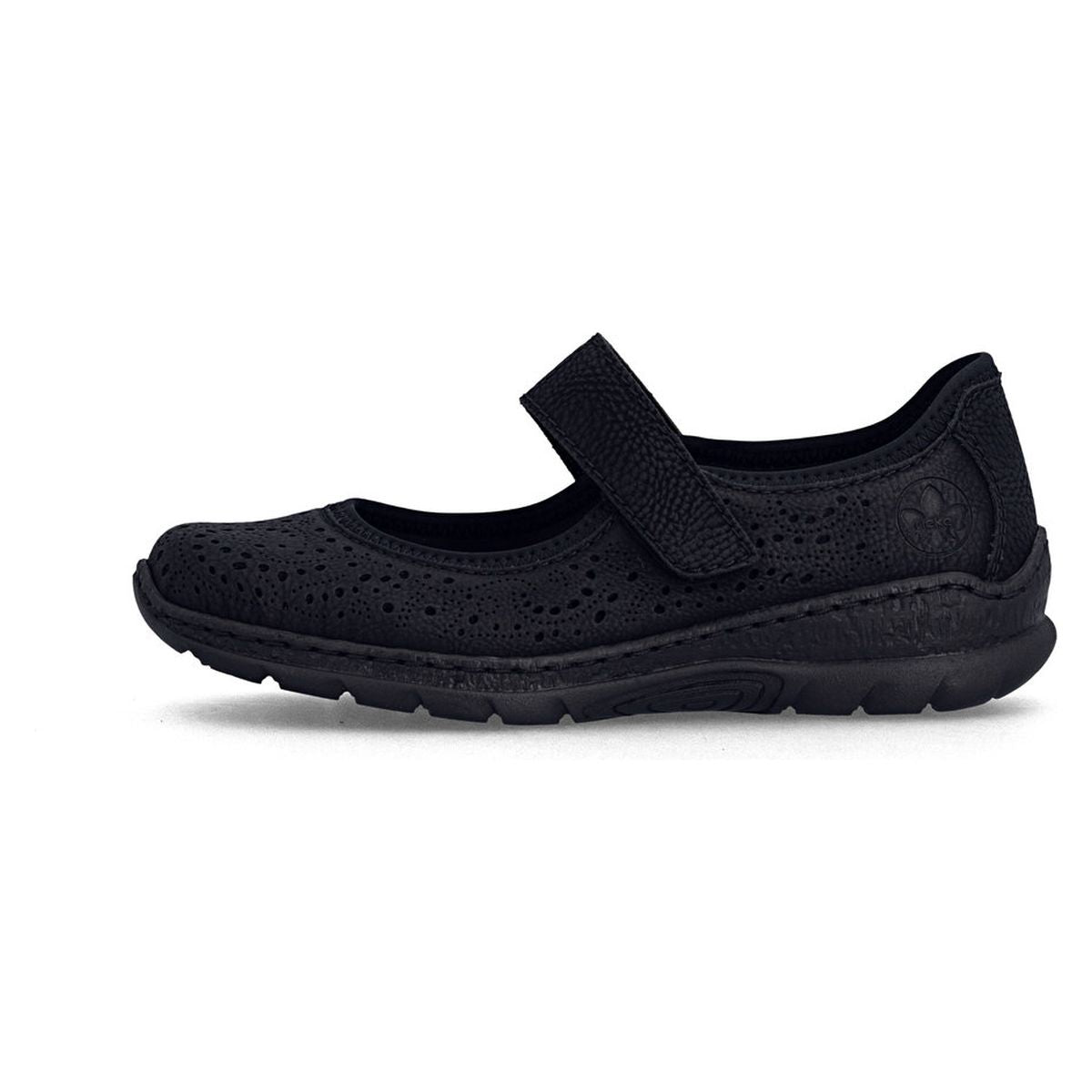 Rieker N4299 Mary Jane Casual Shoe in Black