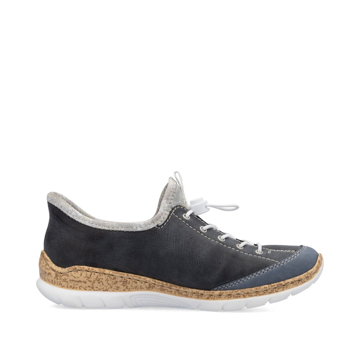 Rieker N42F2-14 Nabukino Ready to Go Shoe in Blue