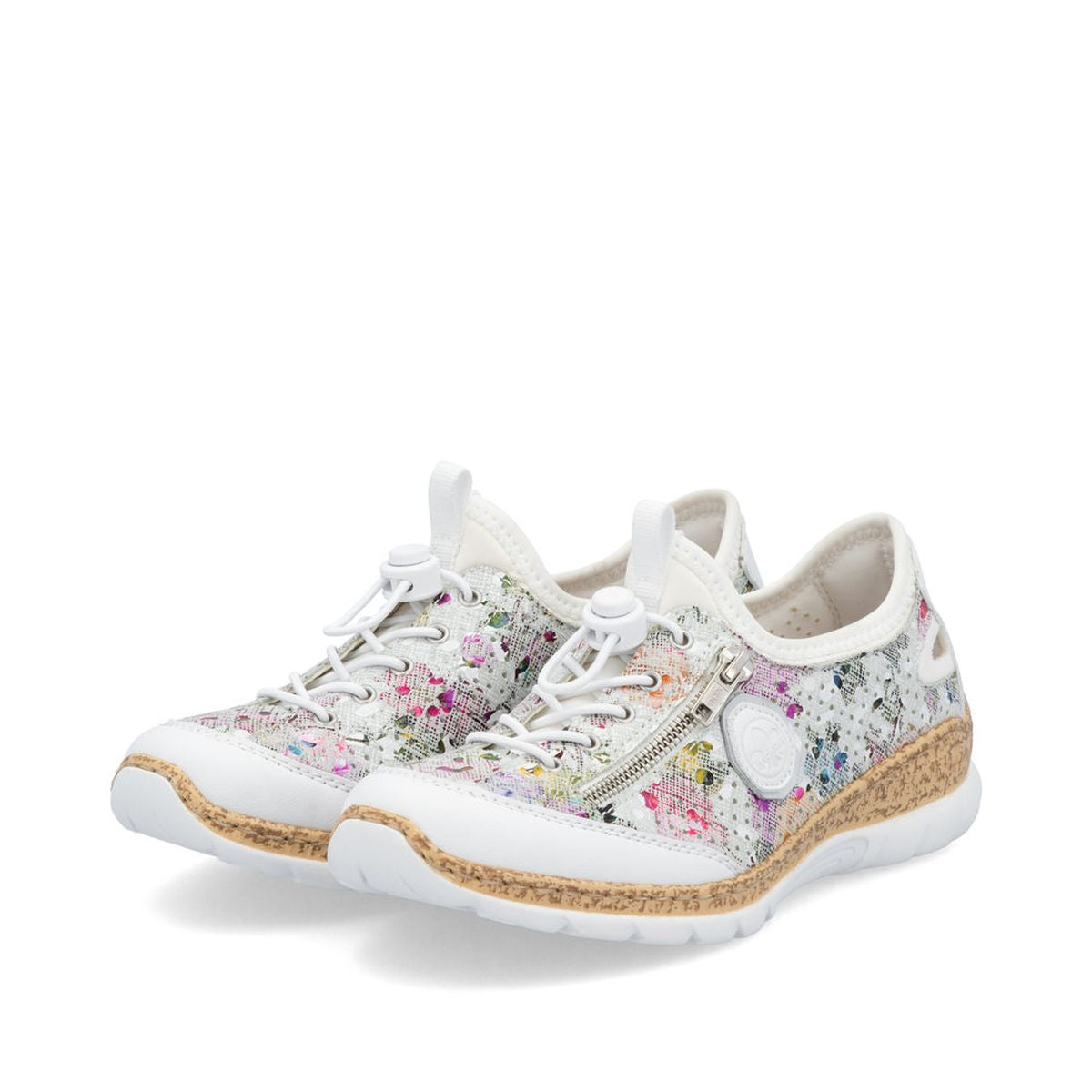 Rieker N42V1-90 Alburi Floral Slip-On Sneakers for Women | Walking On A Cloud Canada