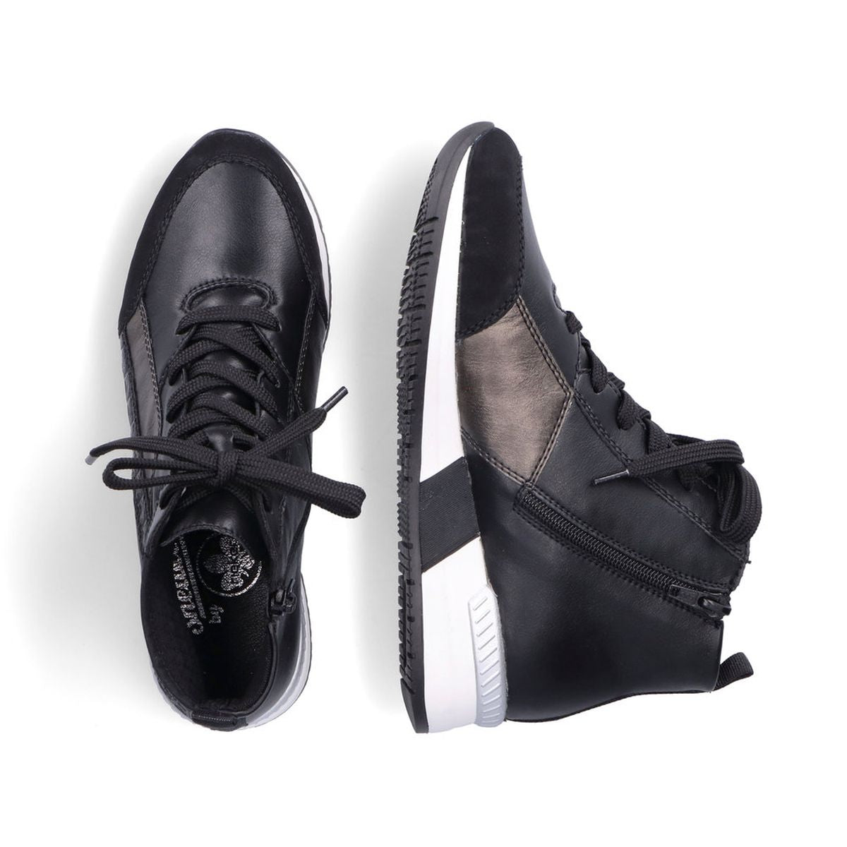 Rieker N7640 Women's Short Boots in Black