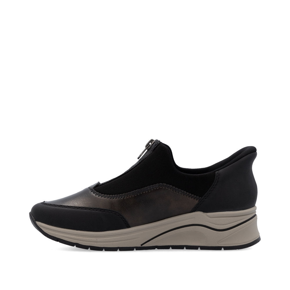 Rieker N9553 Ready to Go Sneakers in Black