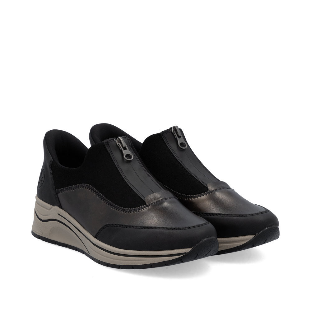 Rieker N9553 Ready to Go Sneakers in Black