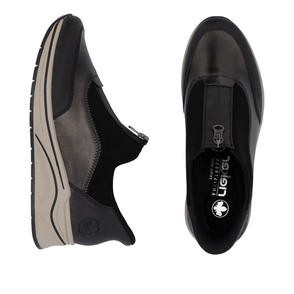 Rieker N9553 Ready to Go Sneakers in Black