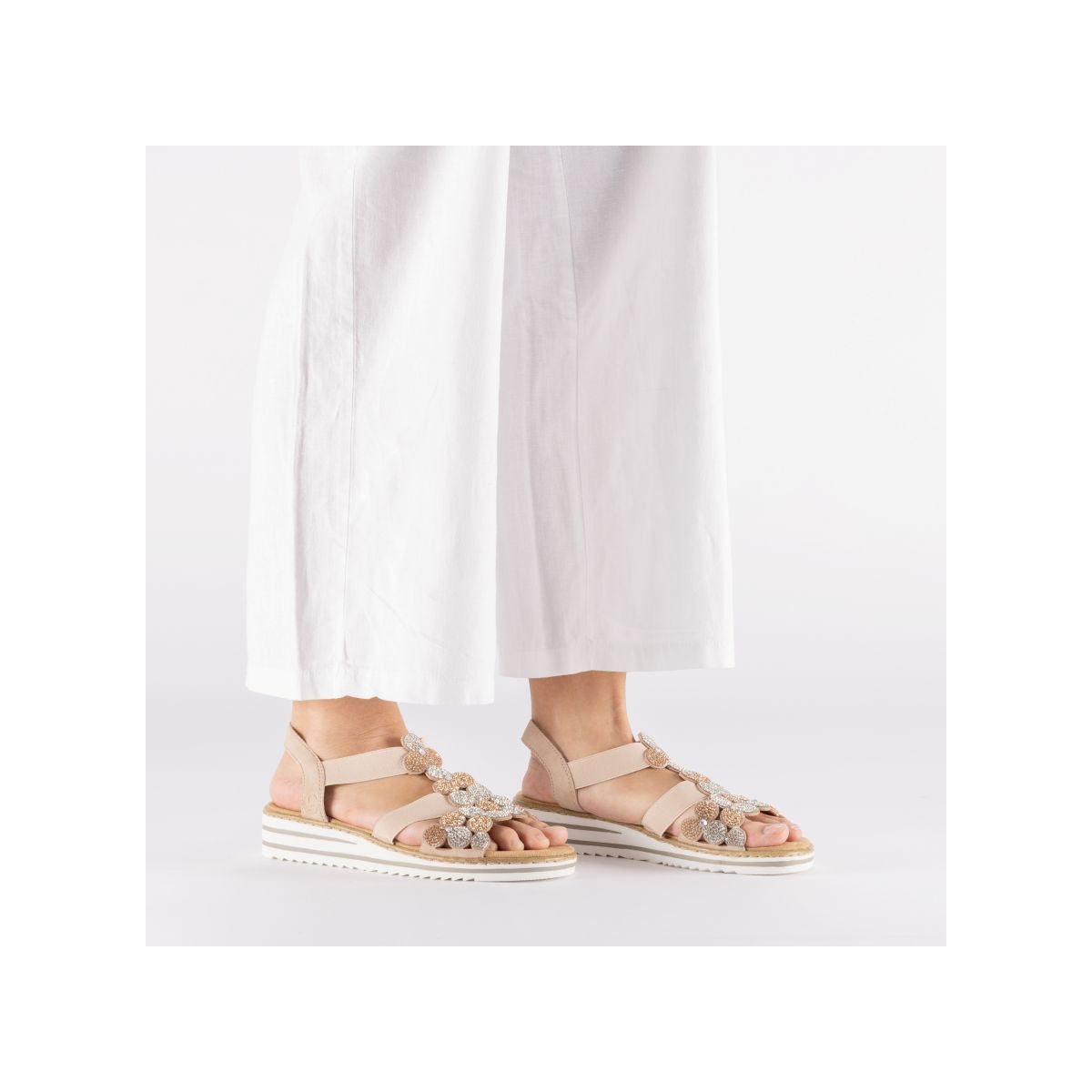 Rieker V0613 Women's Sandals in Pink