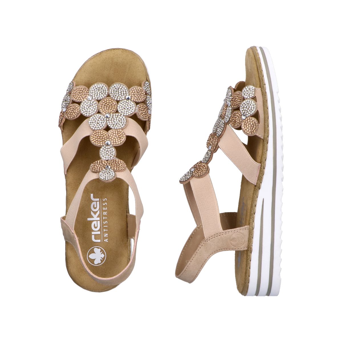 Rieker V0613 Women's Sandals in Pink