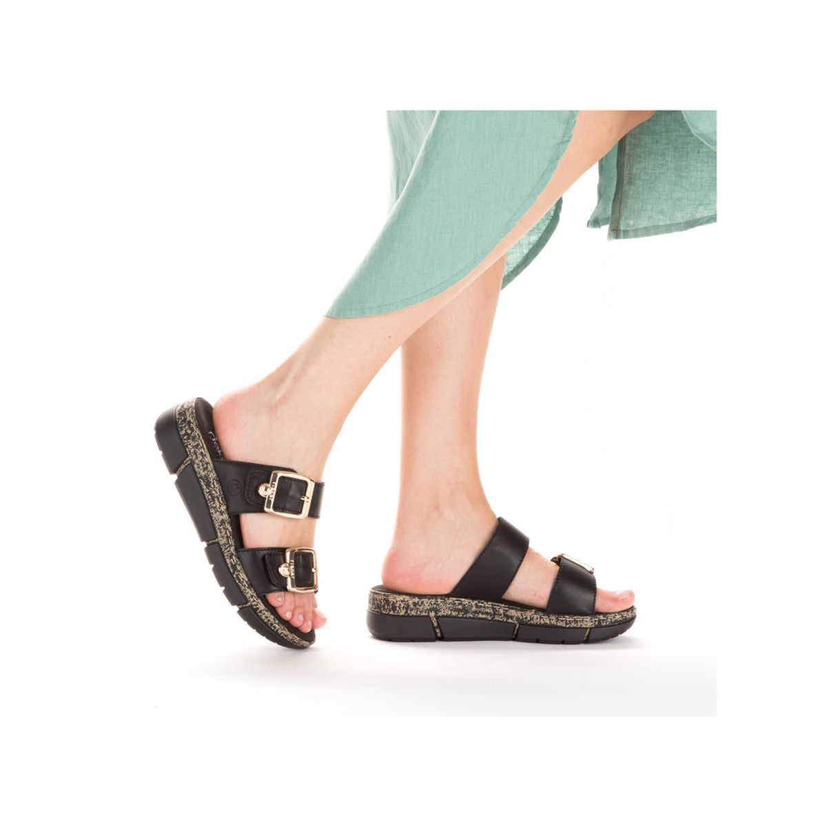 V2372 2-Strap Mule Sandals