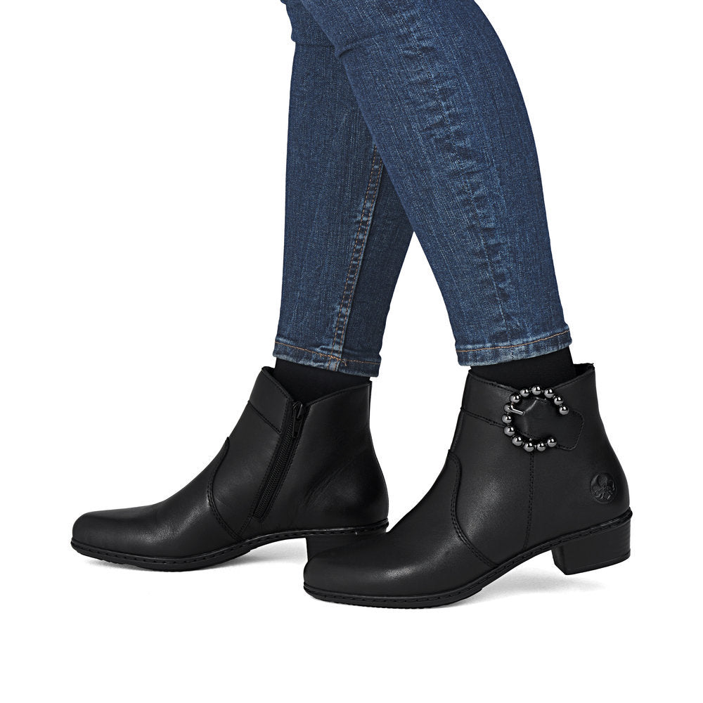 Rieker Y0797 Ankle Boots in Black