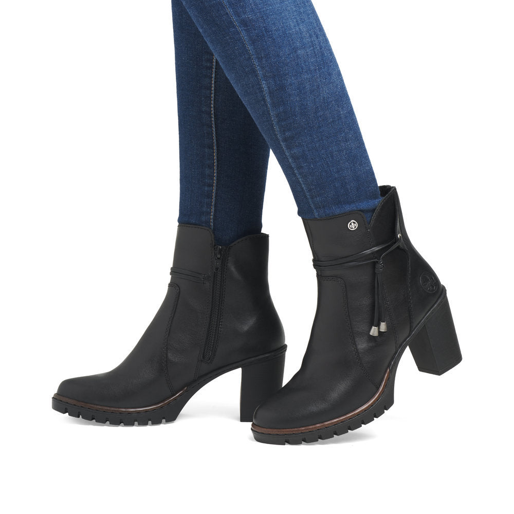 Rieker Y2567 Dress Ankle Boot in Black