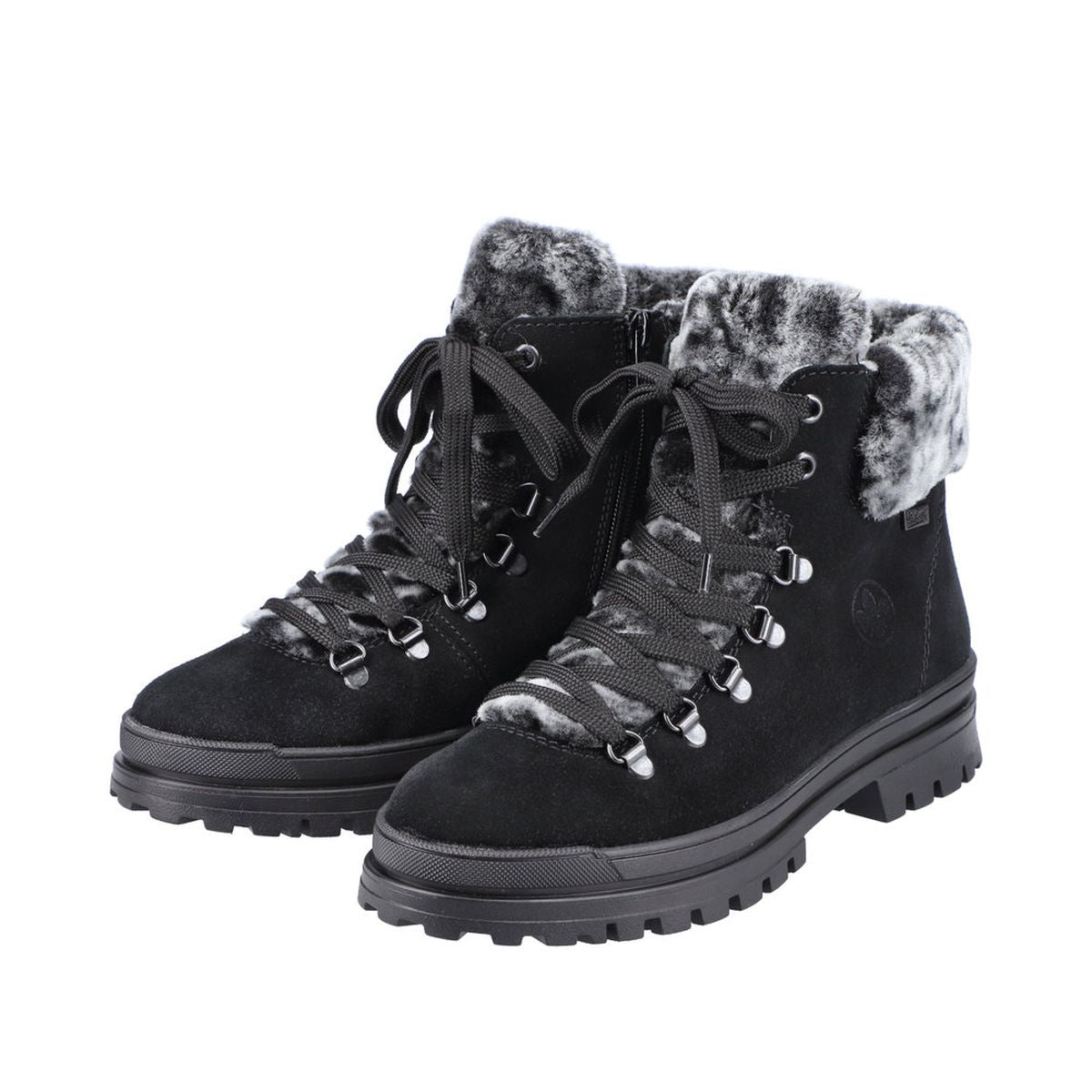 Rieker Z5420 Women's Lace Up Boots in Black