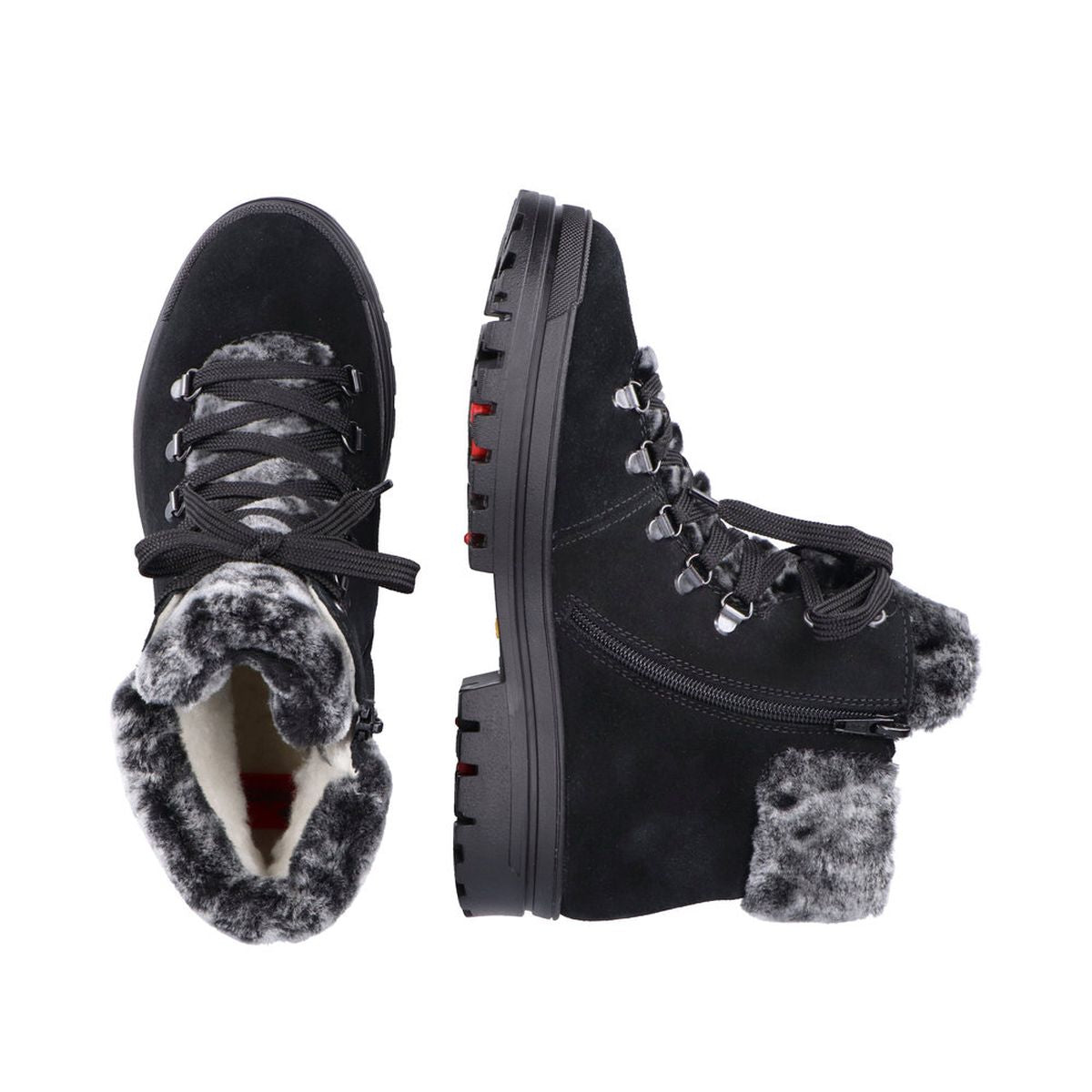 Rieker Z5420 Women's Lace Up Boots in Black